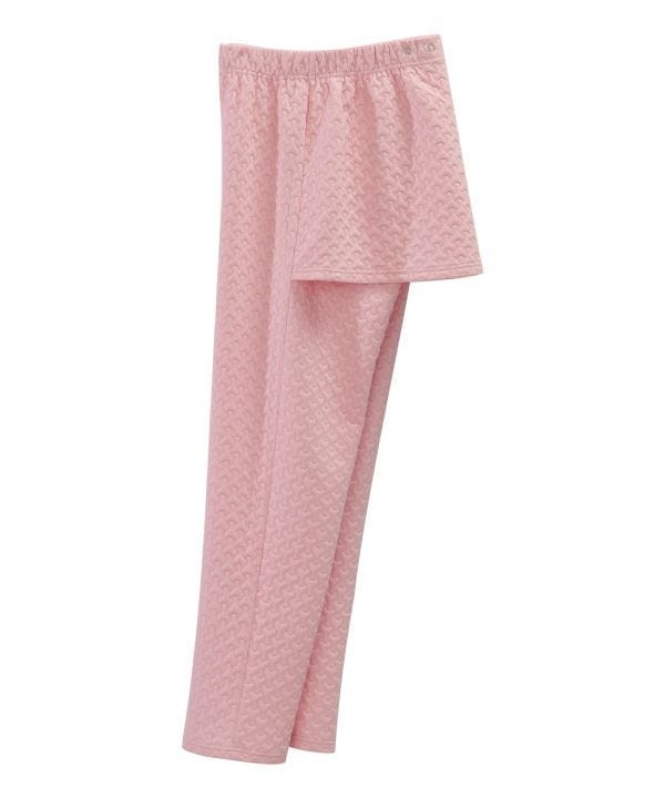 Women's Open Back Quilted Knit Track Suit Pant