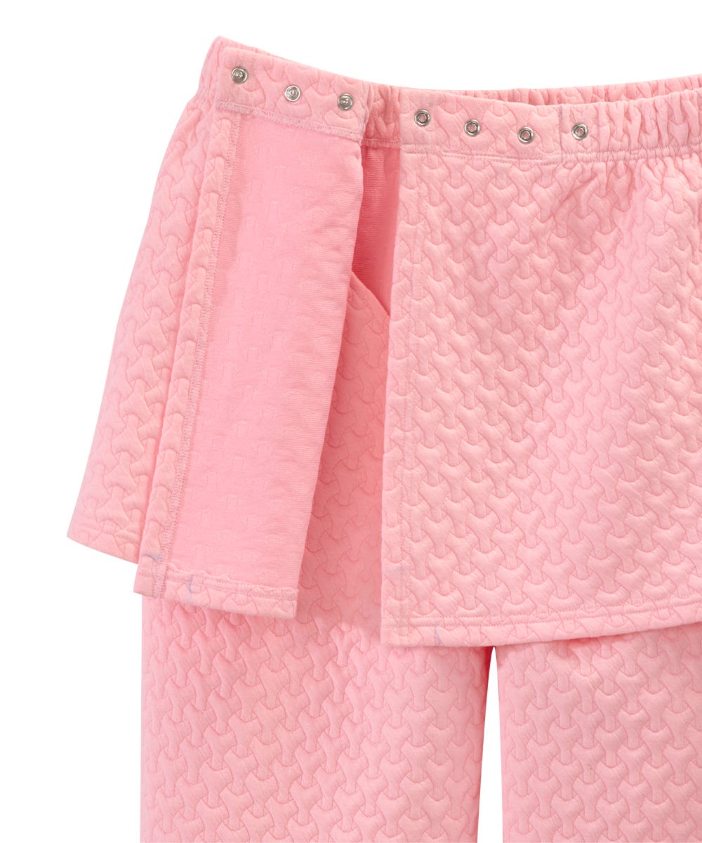 Women's Open Back Quilted Knit Track Suit Pant