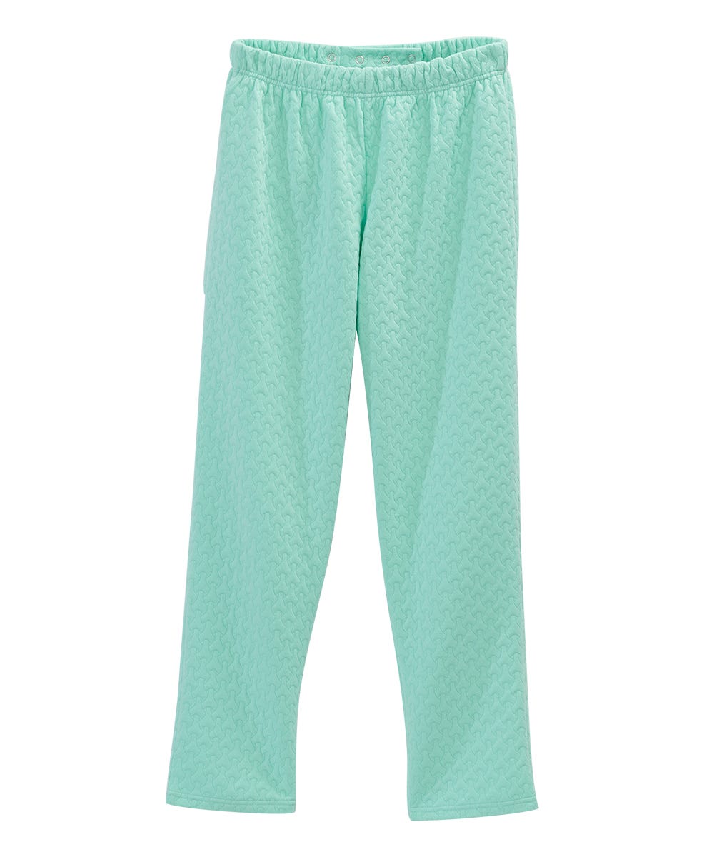 Women's Open Back Quilted Knit Track Suit Pant