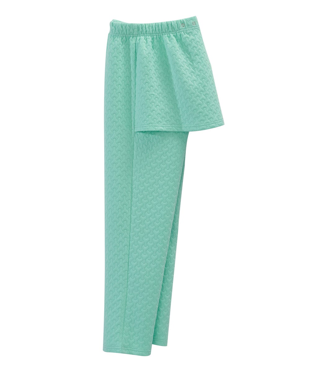 Women's Open Back Quilted Knit Track Suit Pant
