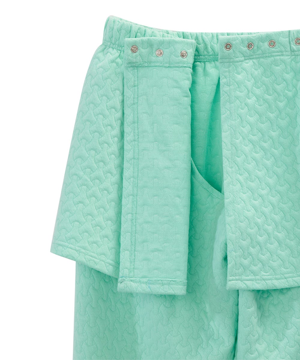 Women's Open Back Quilted Knit Track Suit Pant