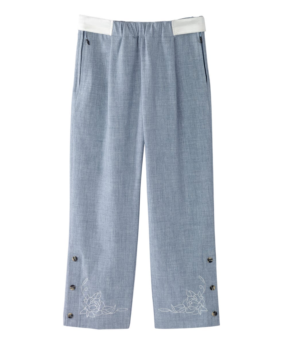 Women's Self Dressing Easy Zip Linen Capris