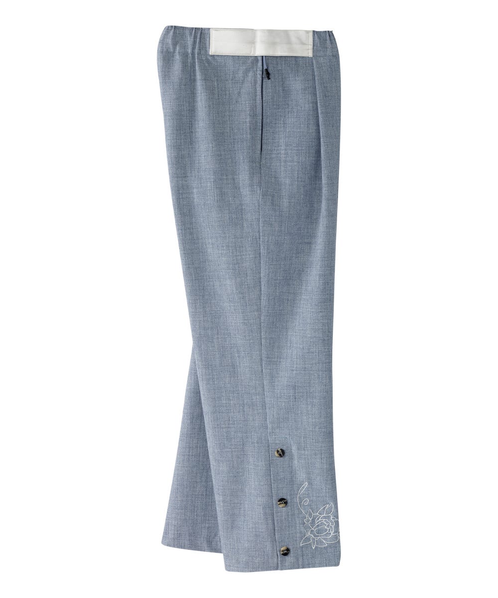 Women's Self Dressing Easy Zip Linen Capris