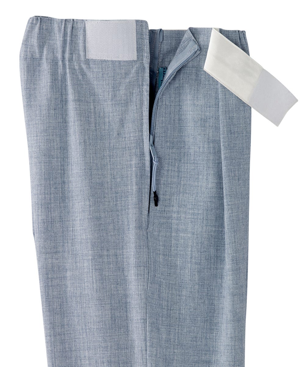 Women's Self Dressing Easy Zip Linen Capris