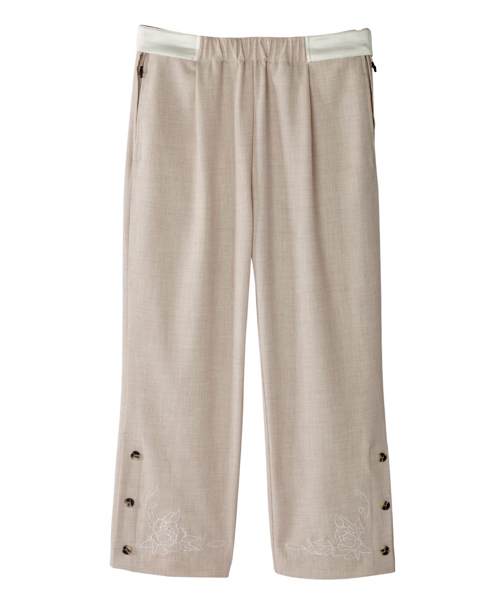 Women's Self Dressing Easy Zip Linen Capris