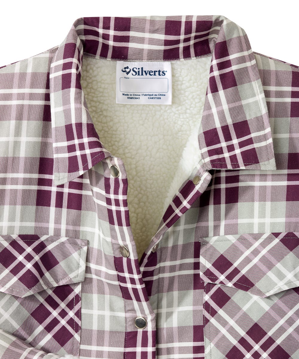 Men's Magnetic Closure Sherpa Lined Shirt Jacket - Clearance