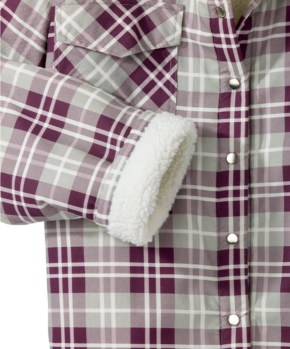 Men's Magnetic Closure Sherpa Lined Shirt Jacket - Clearance
