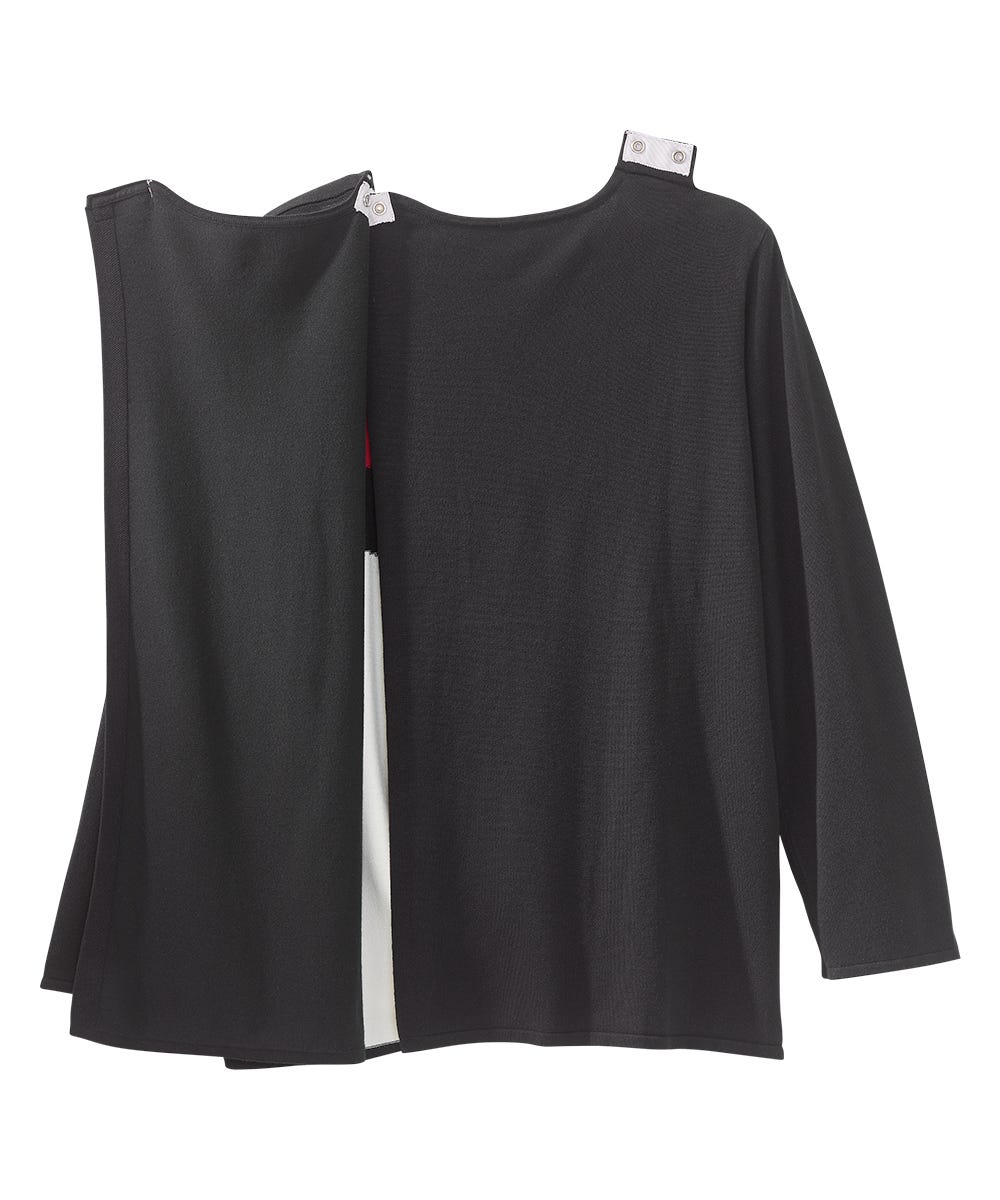 Women's Open Back Color Blocked Long Sleeve Sweater