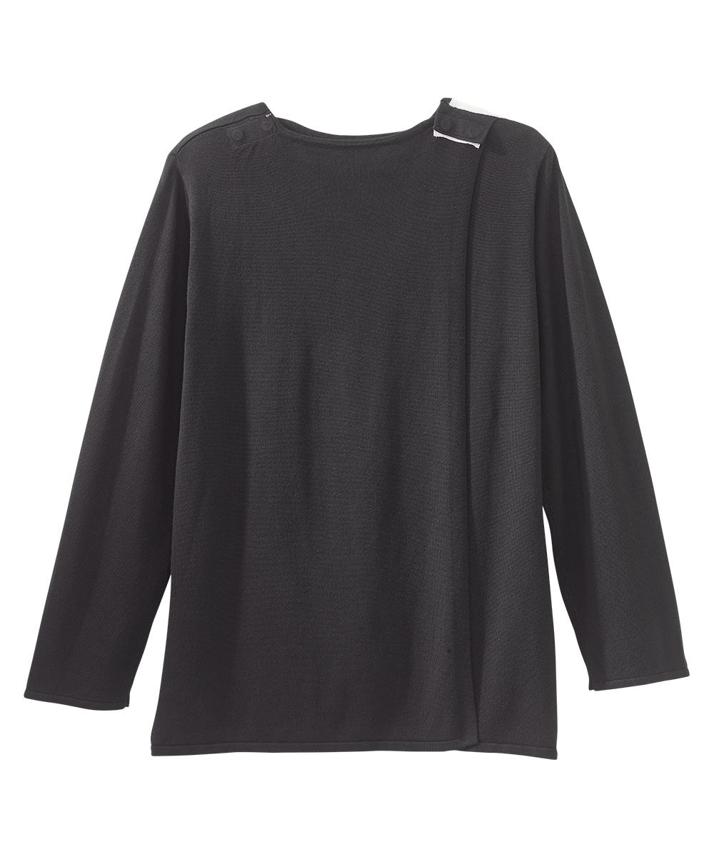 Women's Open Back Color Blocked Long Sleeve Sweater