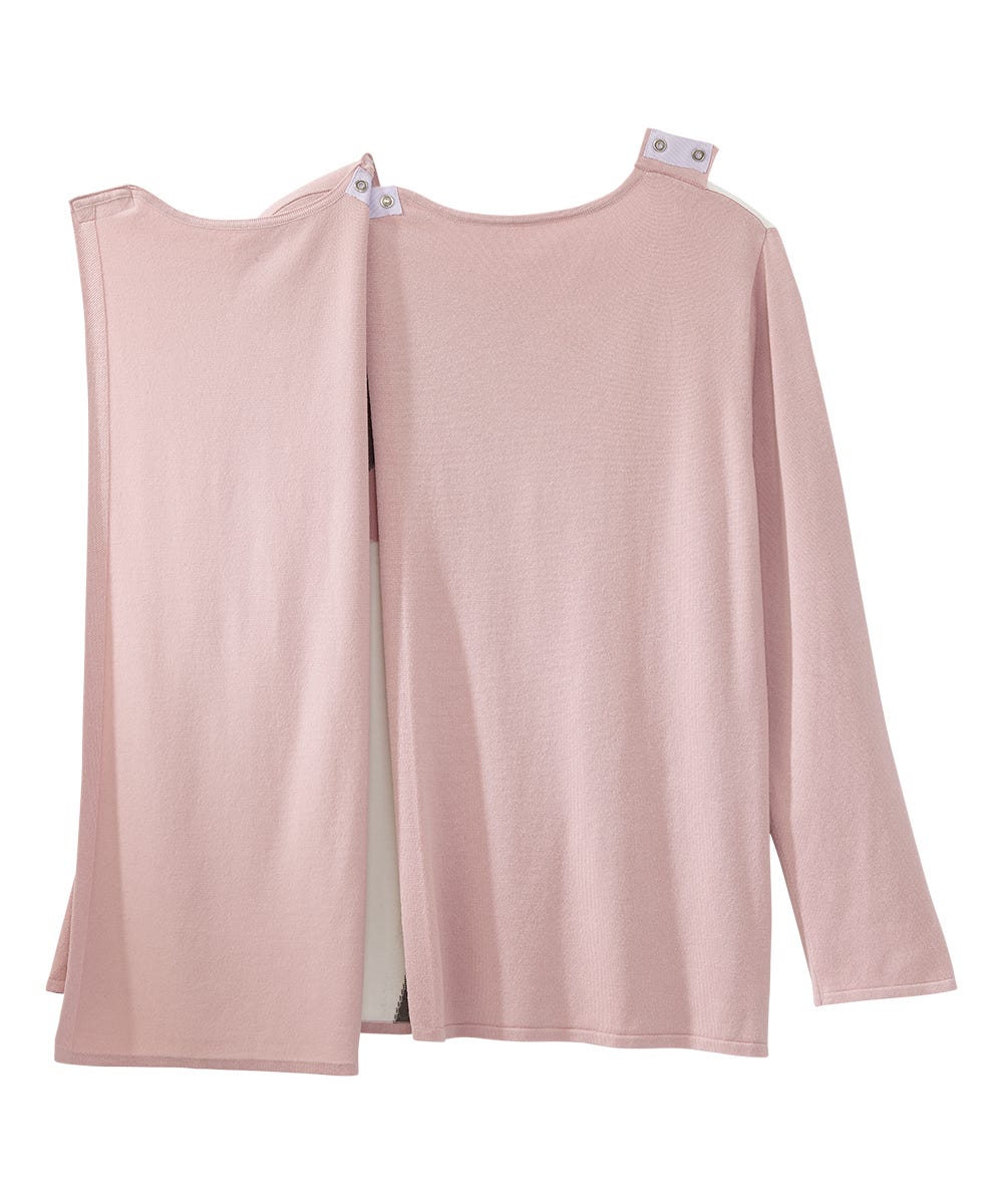 Women's Open Back Color Blocked Long Sleeve Sweater