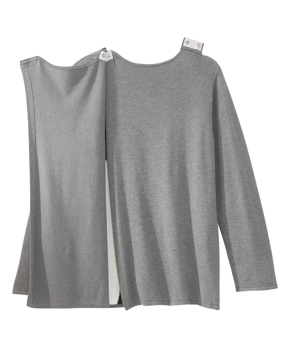 Women's Open Back Color Blocked Long Sleeve Sweater