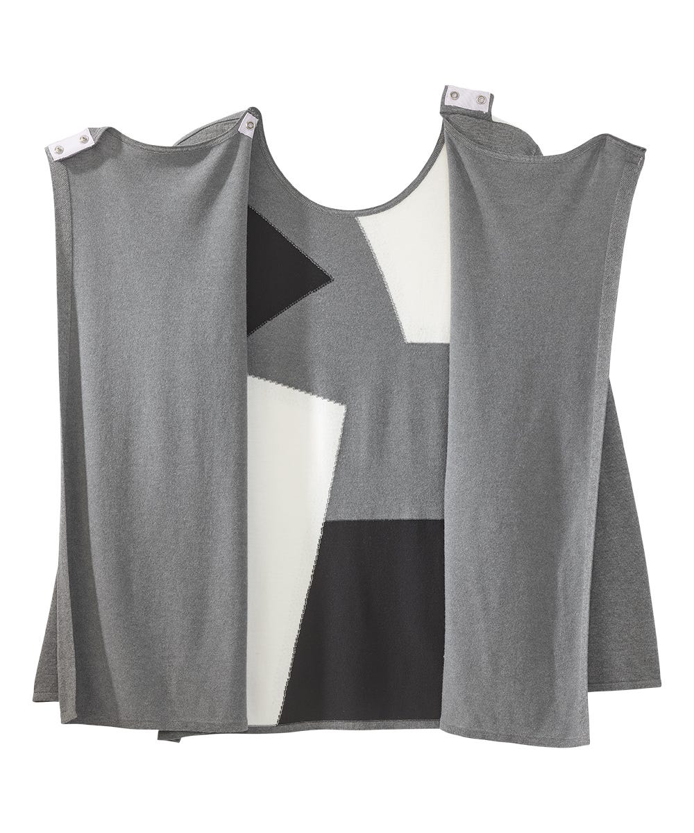 Women's Open Back Color Blocked Long Sleeve Sweater