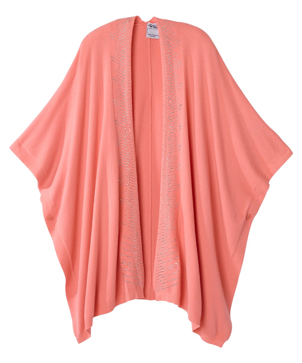 Women's Embellished 3-in-1 Poncho, Shawl & Scarf