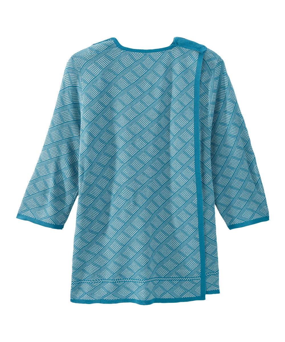 Women's Open Back Collared Knit Sweater