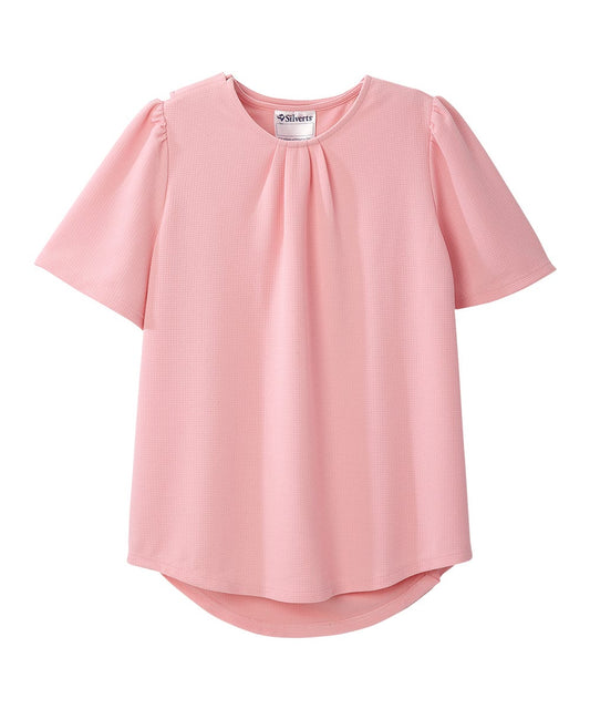 Women's Open Back Hi-Low Pleated Top