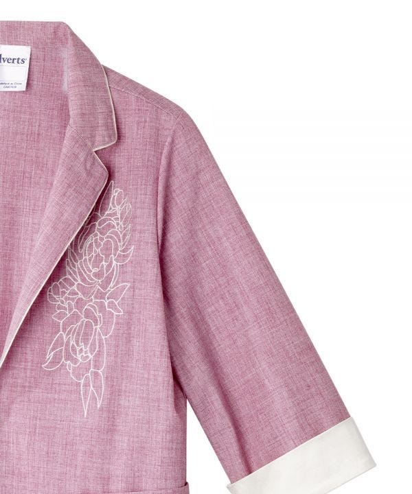 Women's Embroidered Linen Blazer