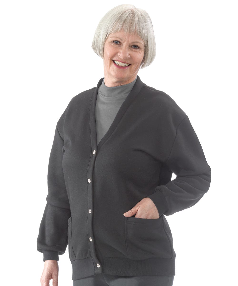 Women's Magnetic Button Fleece Cardigan