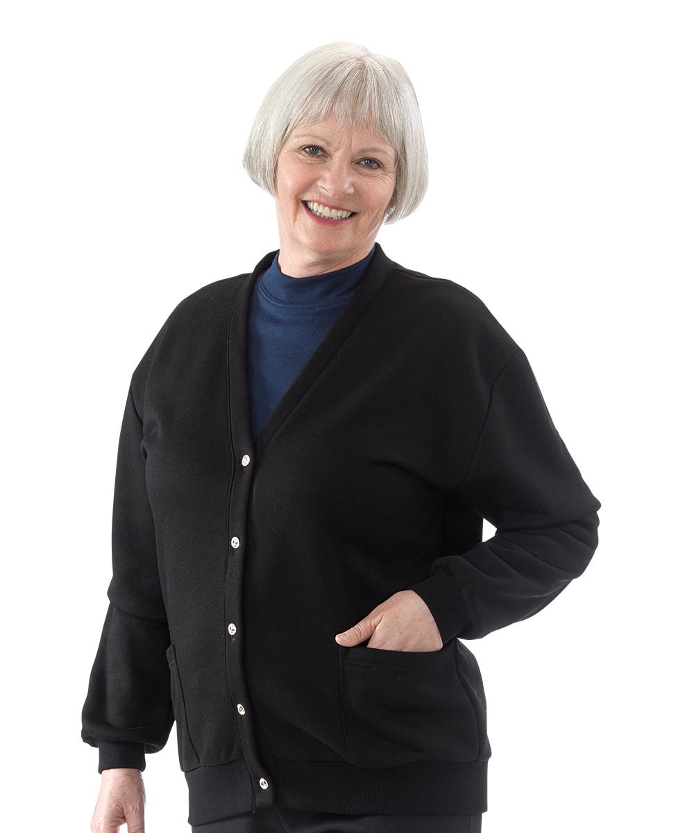 Women's Magnetic Button Fleece Cardigan
