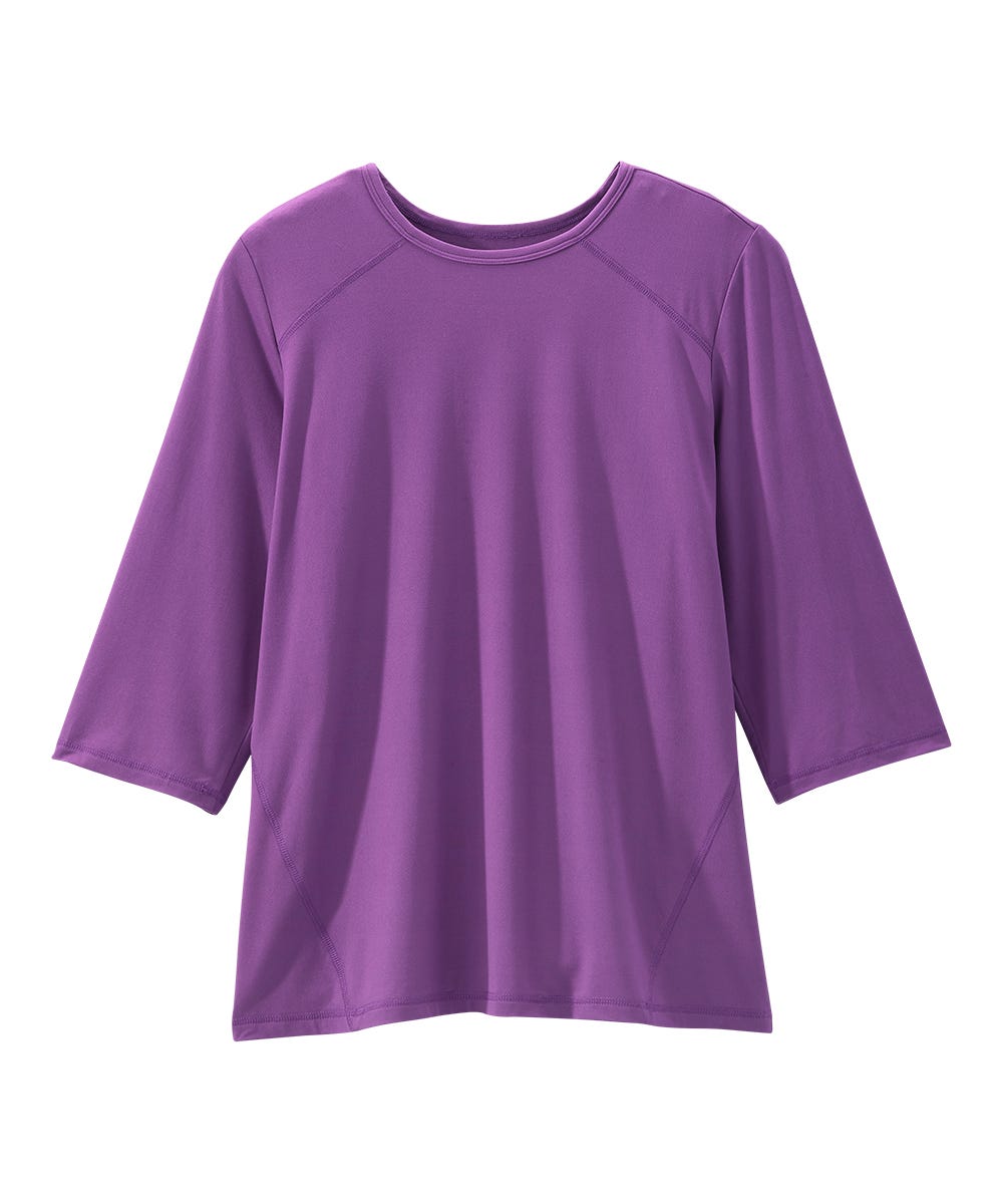 Women's Open Back Active Crew Neck Top