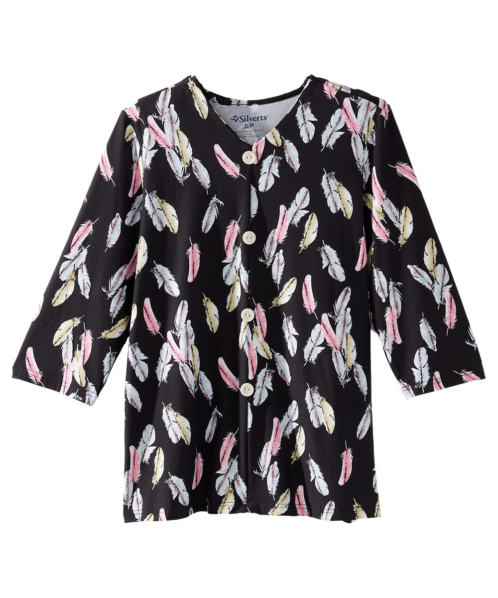 Women's Open Back Faux Button Top - Clearance