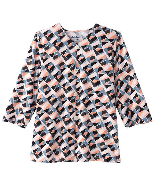 Women's Open Back Faux Button Top - Clearance