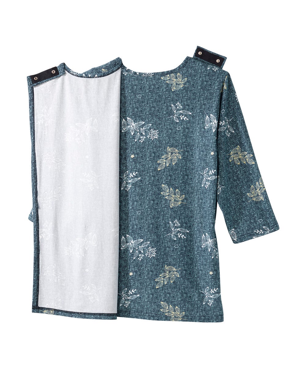 Women's Open Back Faux Button Top