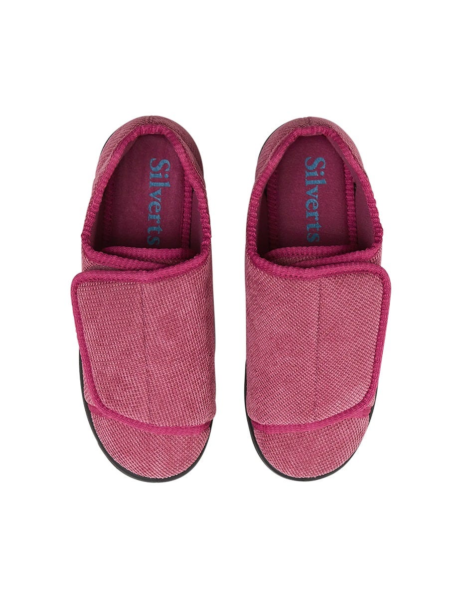 Womens Extra Extra Wide Easy Closure Slippers