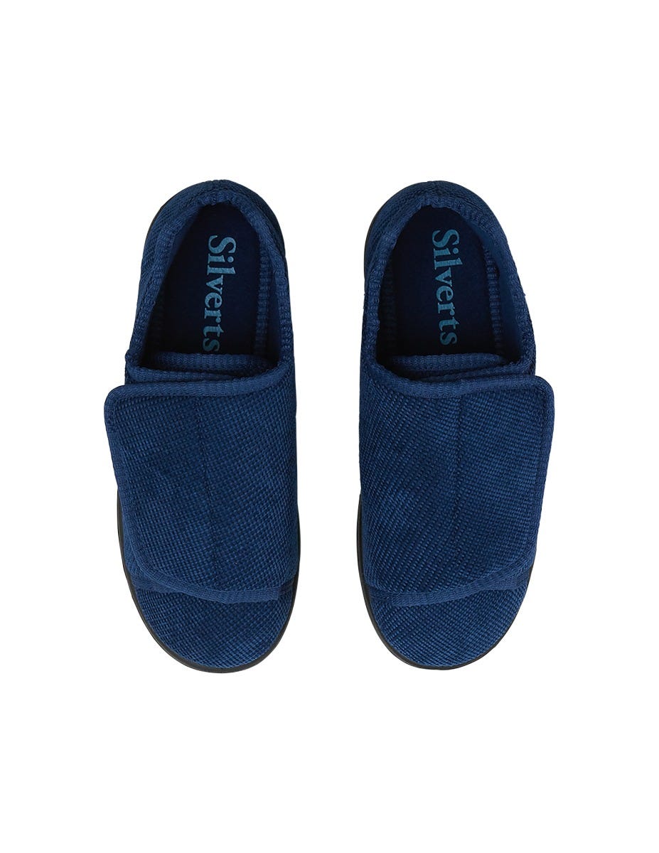 Womens Extra Extra Wide Easy Closure Slippers