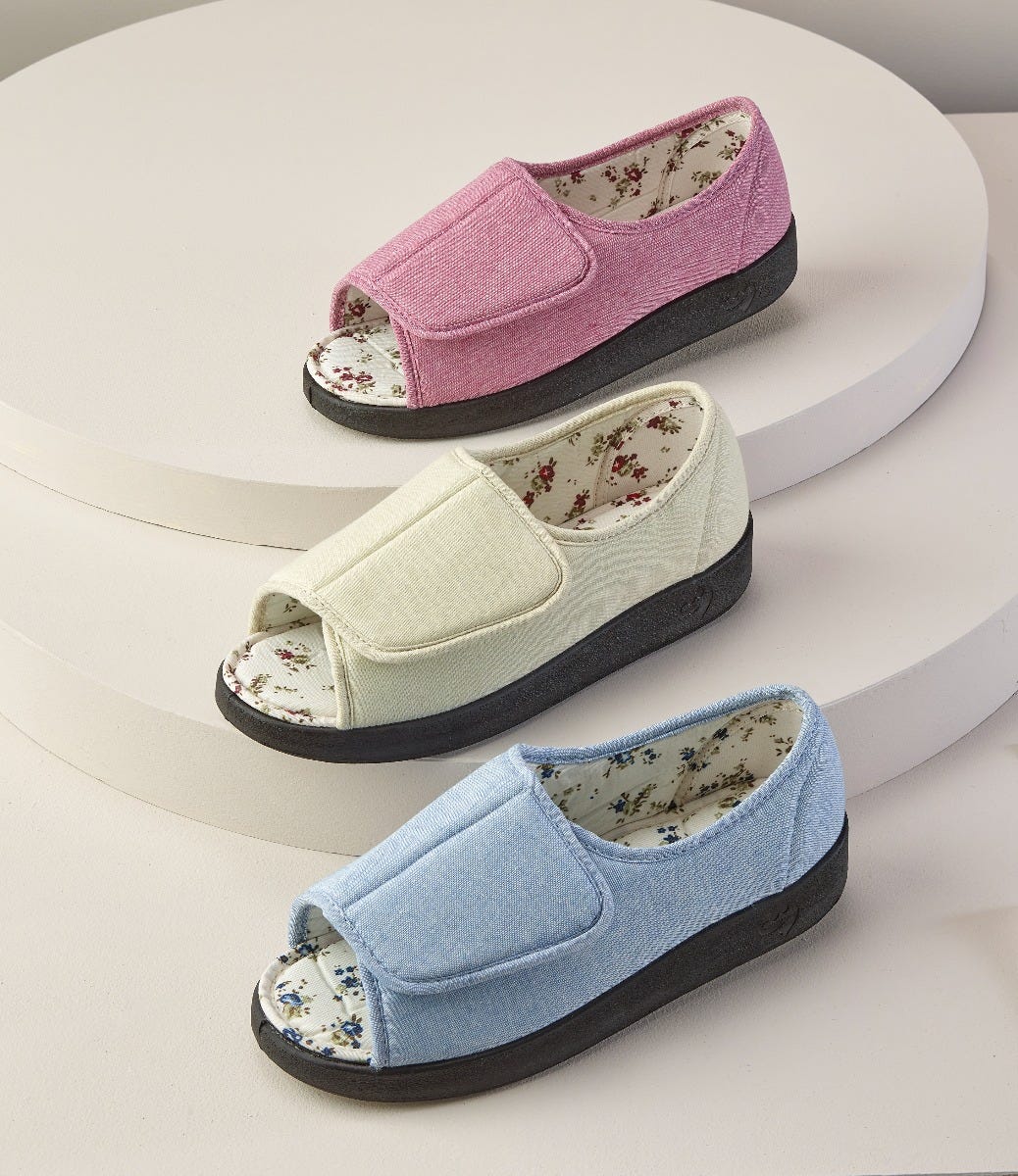 Women's Indoor & Outdoor Extra Wide Open Toe Shoes