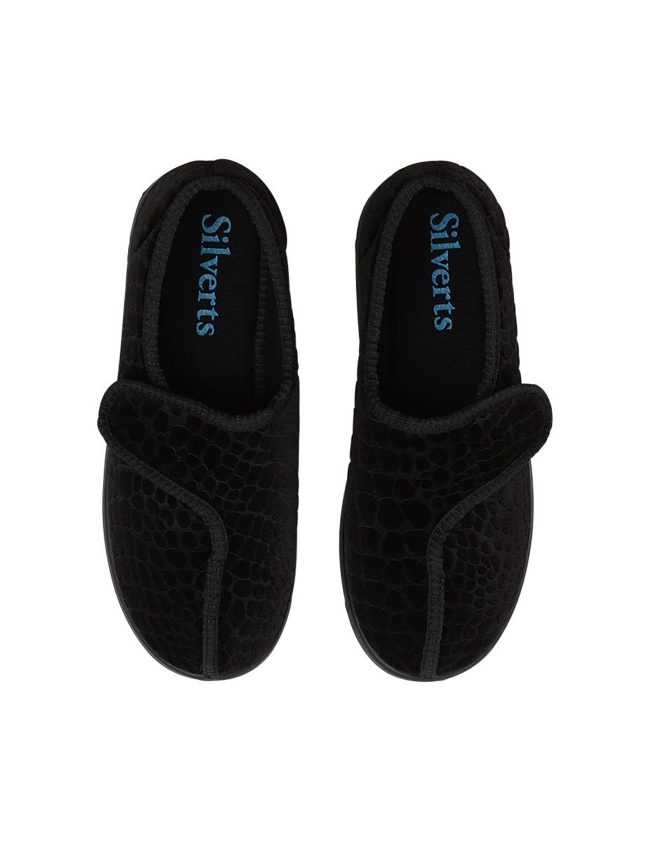 Women's Extra Wide Easy Closure Comfort Slipper