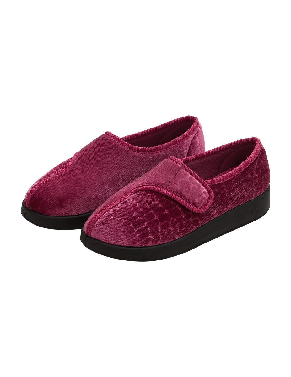 Women's Extra Wide Easy Closure Comfort Slipper