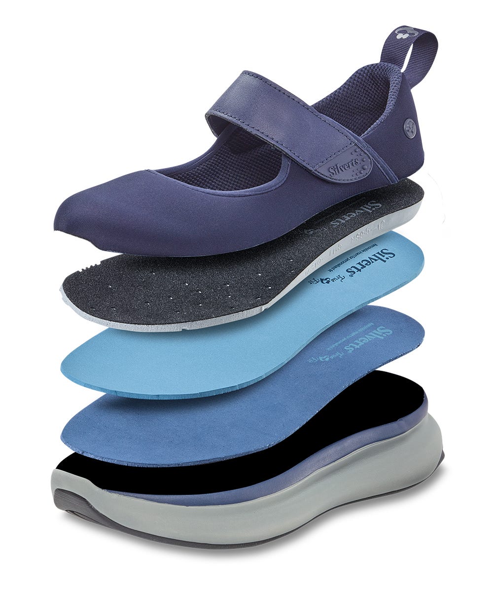 Women's Extra Wide Mary Jane Walking Shoes with Easy Touch