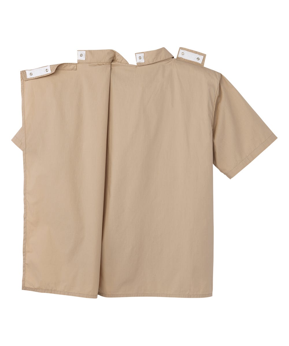 Men's Adaptive Open Back Short Sleeve Dress Shirt