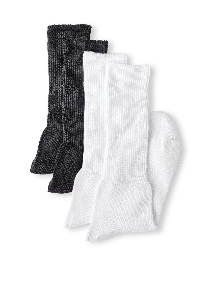 2 Pack - Extra Wide Edema Diabetic Socks for Men and Women