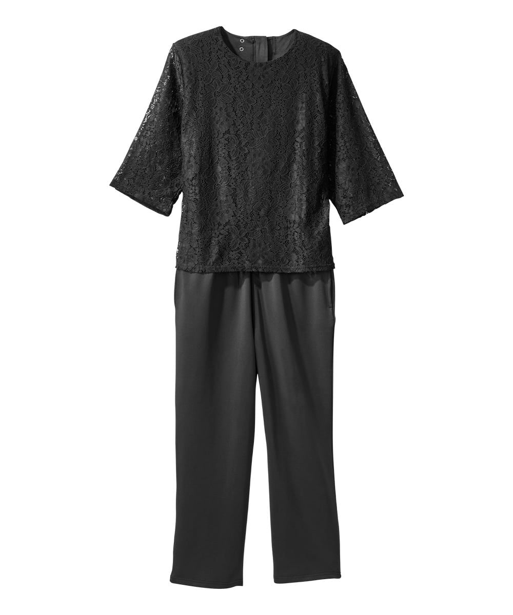 Women's Stay Dressed Jumpsuit with Lace Top