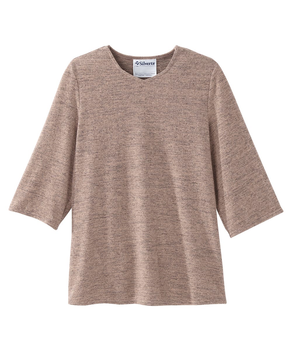 Women's Open Back 3/4 Sleeve Soft Top - Clearance