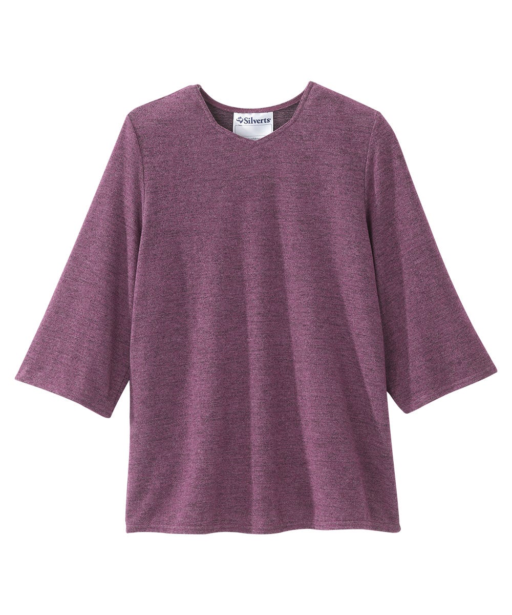 Women's Open Back 3/4 Sleeve Soft Top - Clearance