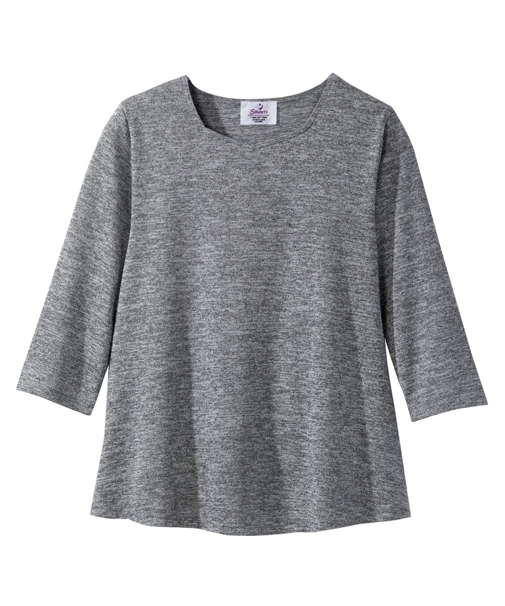 Women's Open Back 3/4 Sleeve Soft Top - Clearance