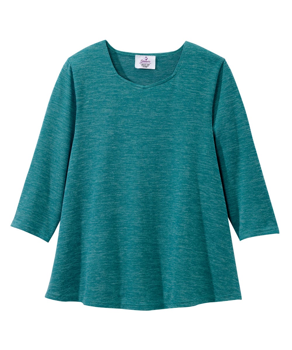 Women's Open Back 3/4 Sleeve Soft Top - Clearance