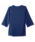 Women's Open Back 3/4 Length Sleeve Top with Embroidery