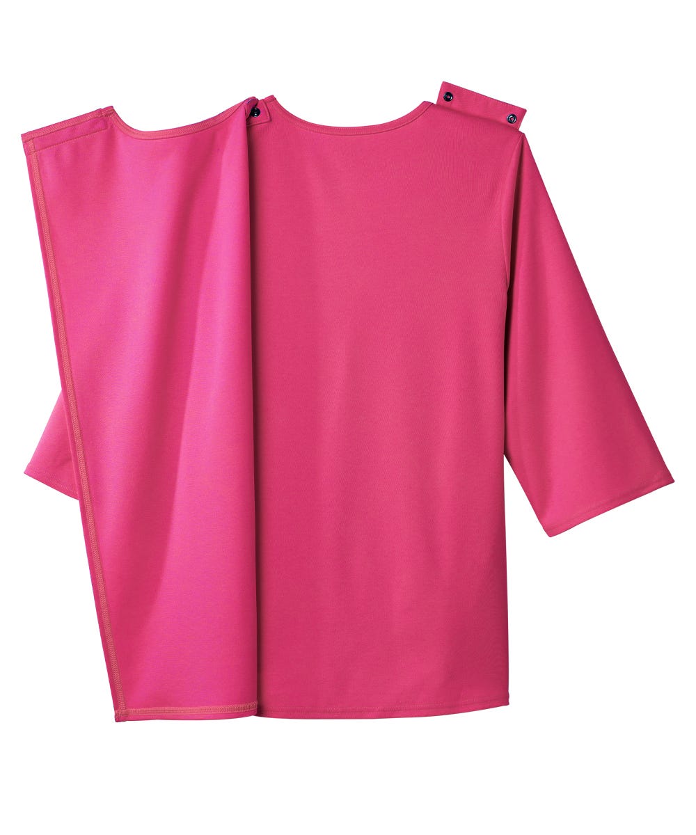 Women's Open Back 3/4 Length Sleeve Top with Embroidery