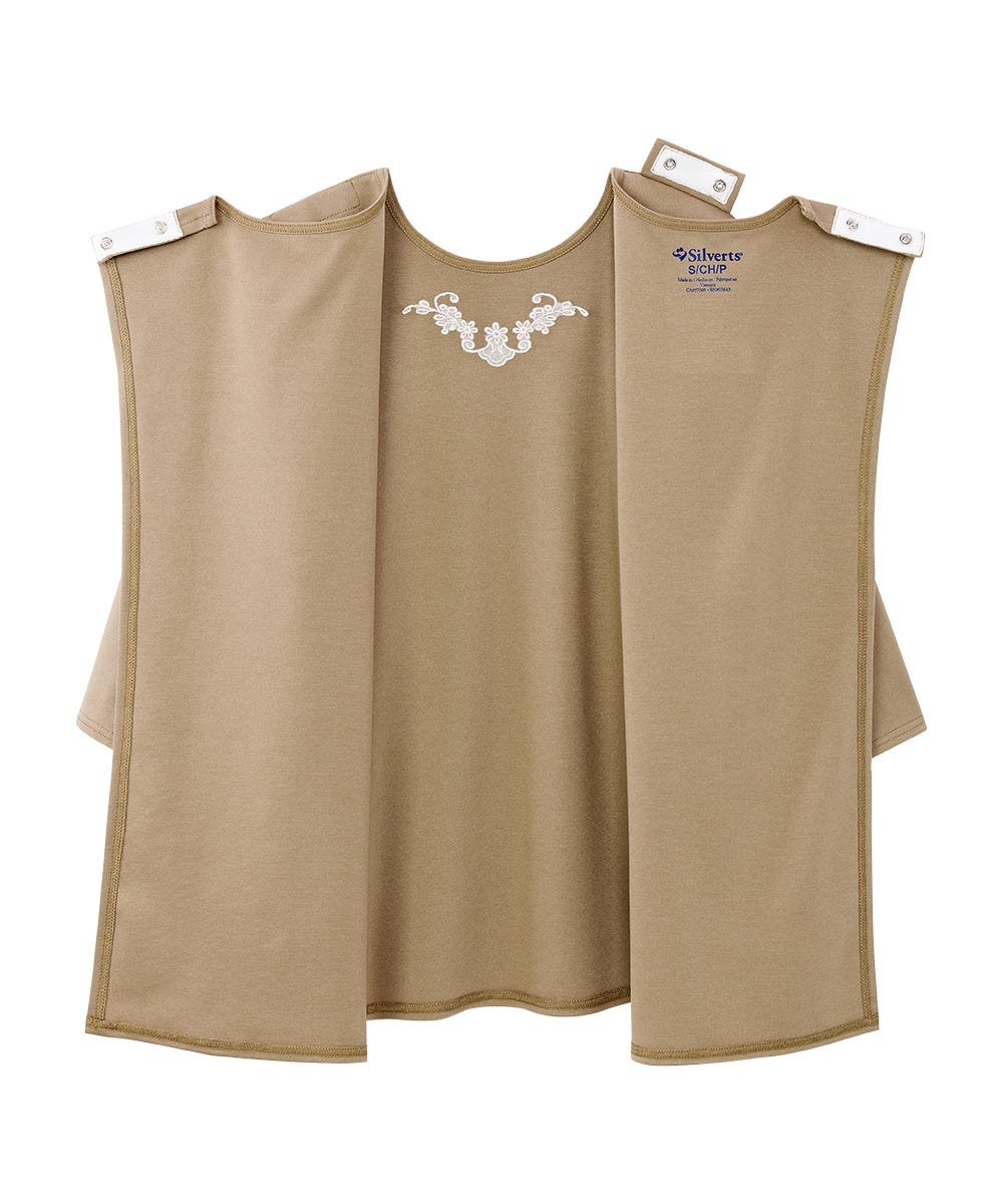 Women's Open Back 3/4 Length Sleeve Top with Embroidery