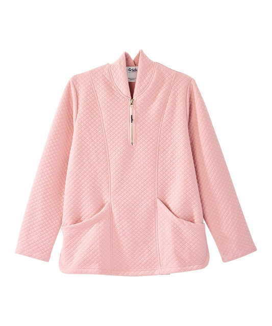 Women's Easy Dressing Open Back Half Zip Track Suit Top - Clearance