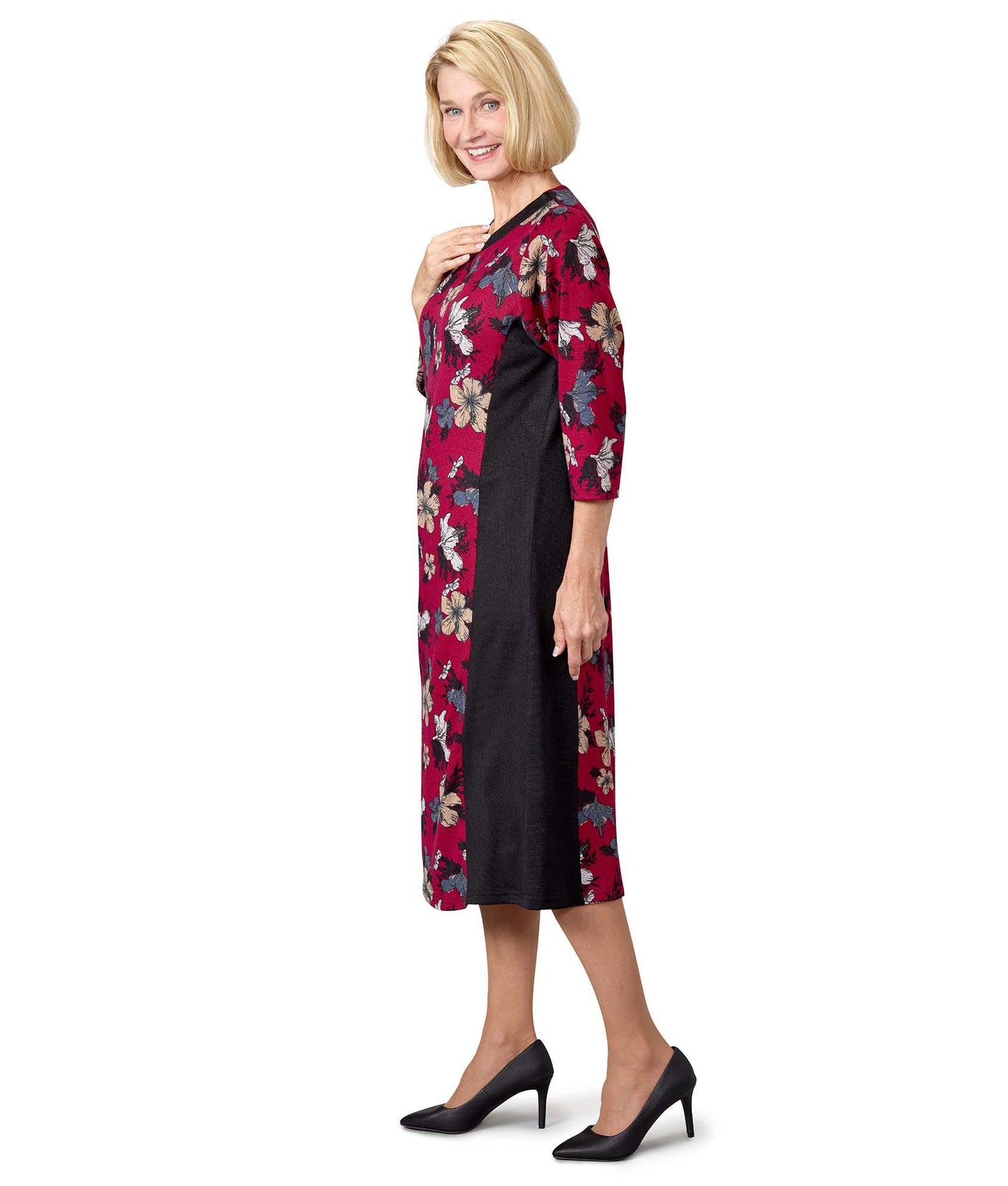 Women's Stylish Color Block Open Back Dress