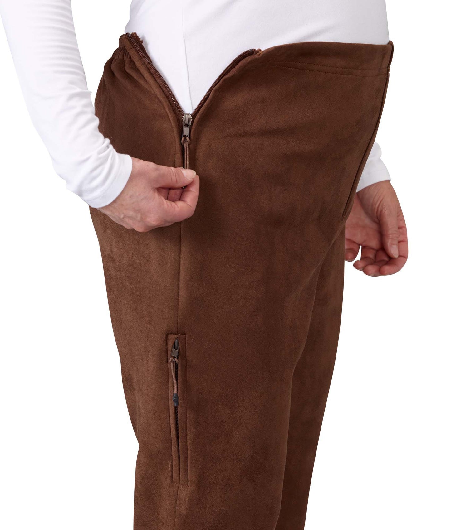 Women's Assisted Dressing Side Zip Pant with Pull Tabs