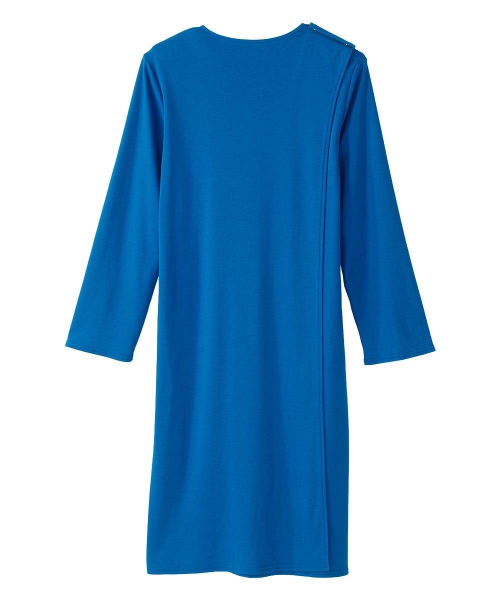 Women's No Peek Hospital & Home Care Gown with Lace Neckline