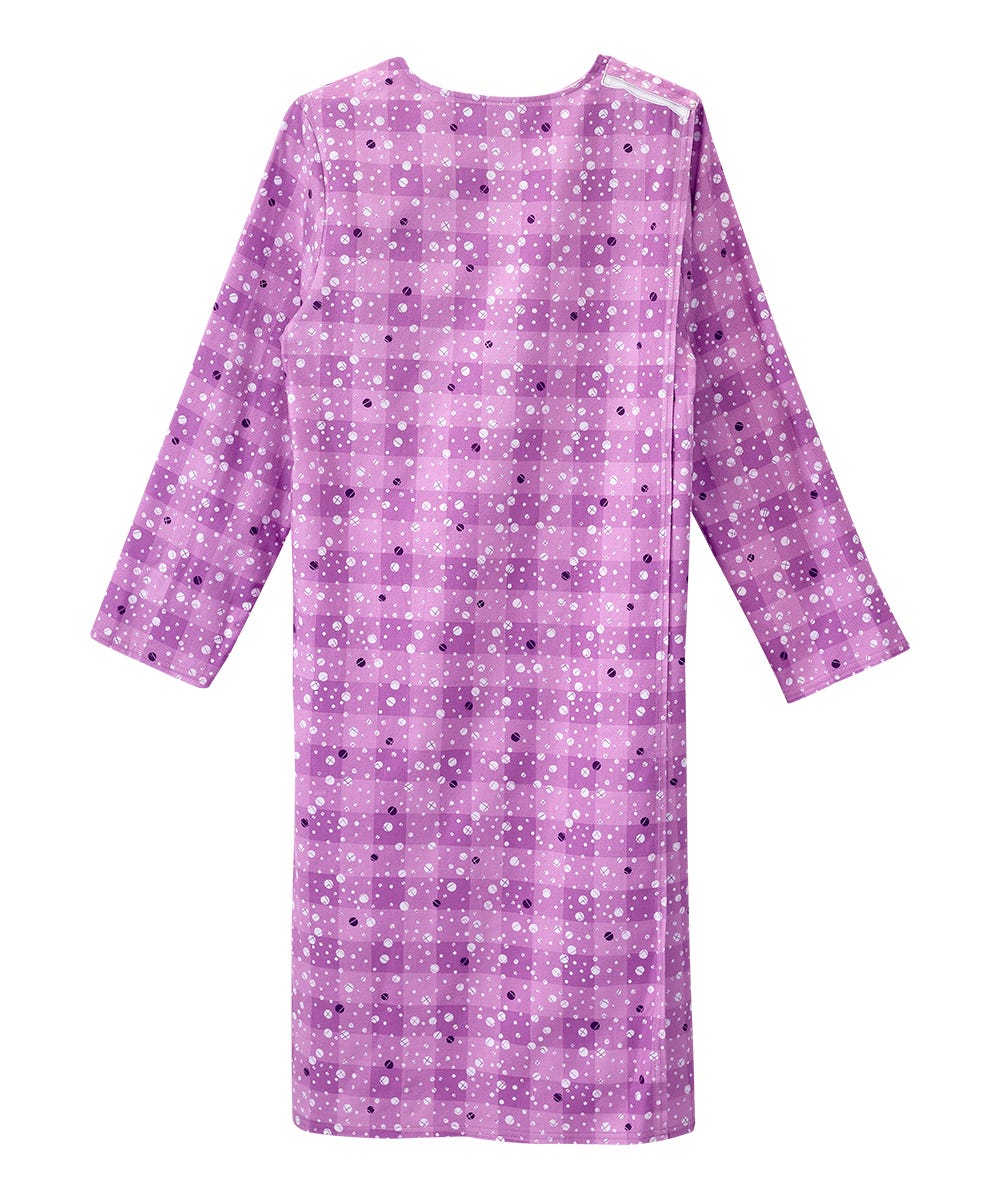 Women's No Peek Open Back Flannel Nightgown - Clearance