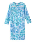 Women's No Peek Open Back Flannel Nightgown - Clearance