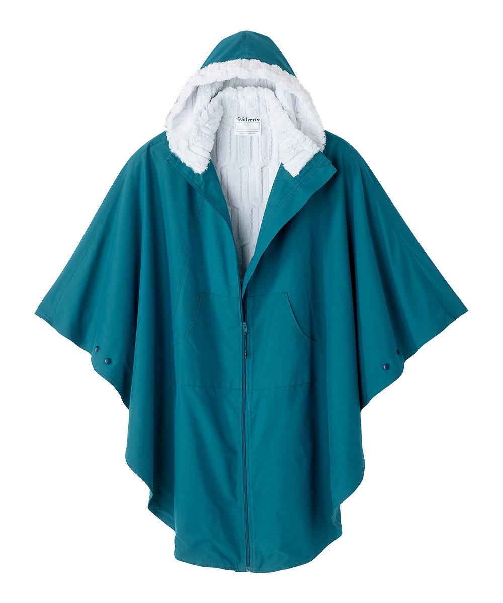 Unisex Luxurious Fur-Lined Winter Wheelchair Cape