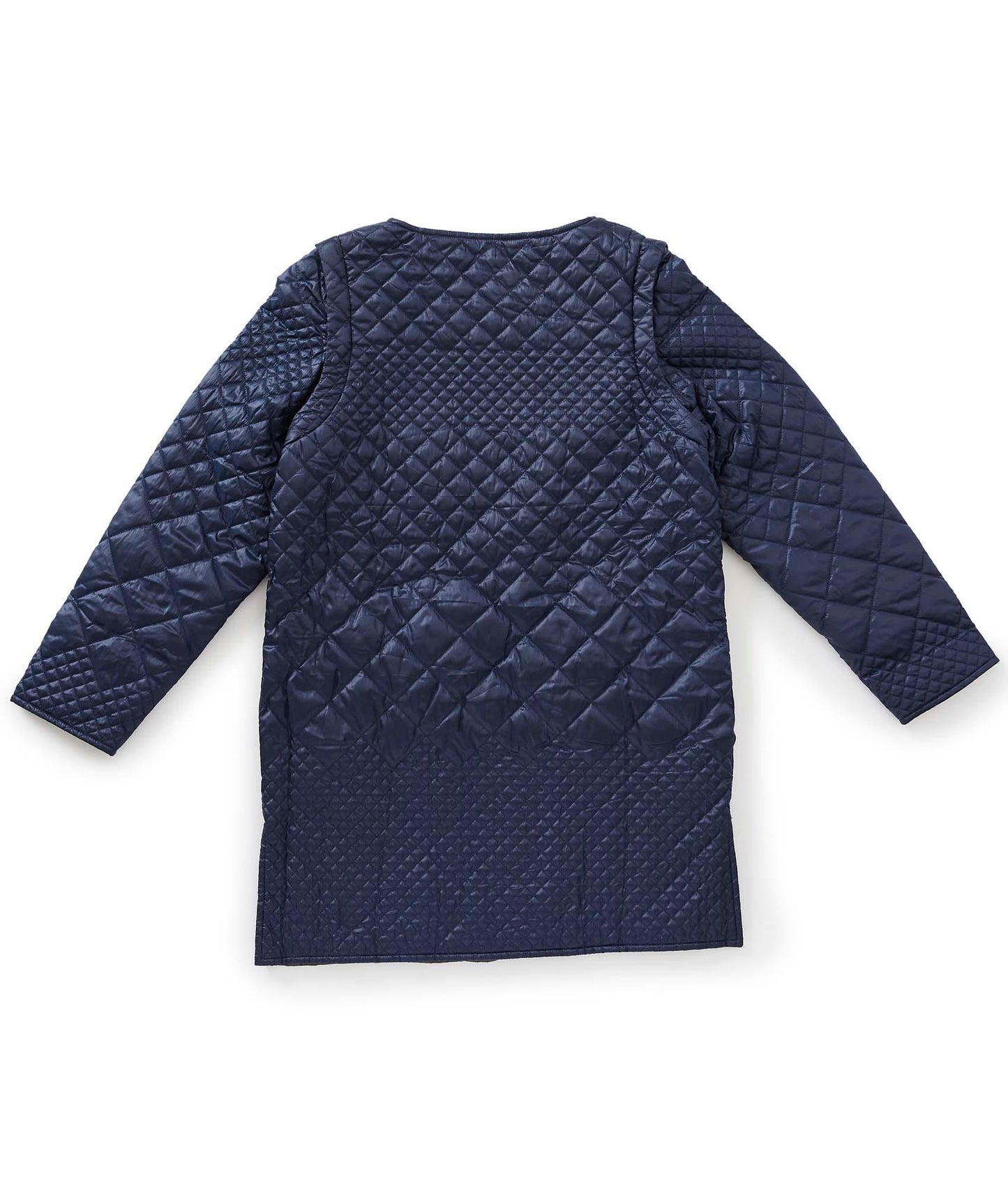 Women's Self Dressing Reversible Quilted Jacket with Detachable Sleeves